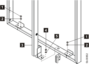 Tailgate access brace (rear of the rack)