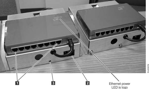8-port Ethernet switch with cables