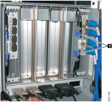 I/O enclosure device adapter card, copper (4-port), blue retention levers