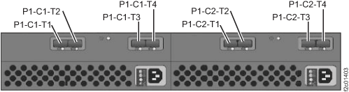 Model 951/95E storage enclosure locations