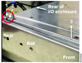 I/O enclosure rail interference point