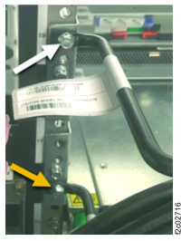 Upper flash enclosure, cable tie bar, left