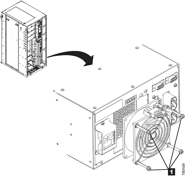 Remove the battery backup unit fan