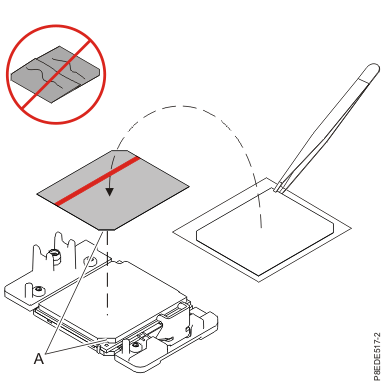 Installing the TIM onto the processor lid