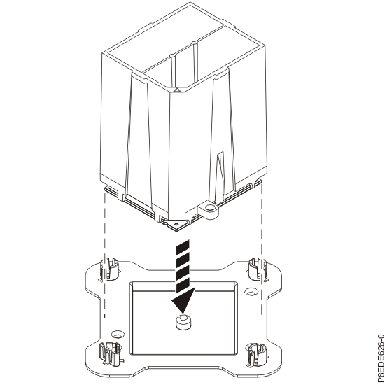 Placing the system processor module on the top cover of the packaging