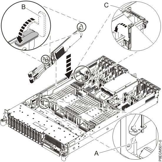 Installing or replacing the SAS RAID internal adapter