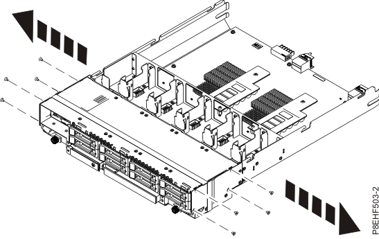 Removing screws from the RAID assembly